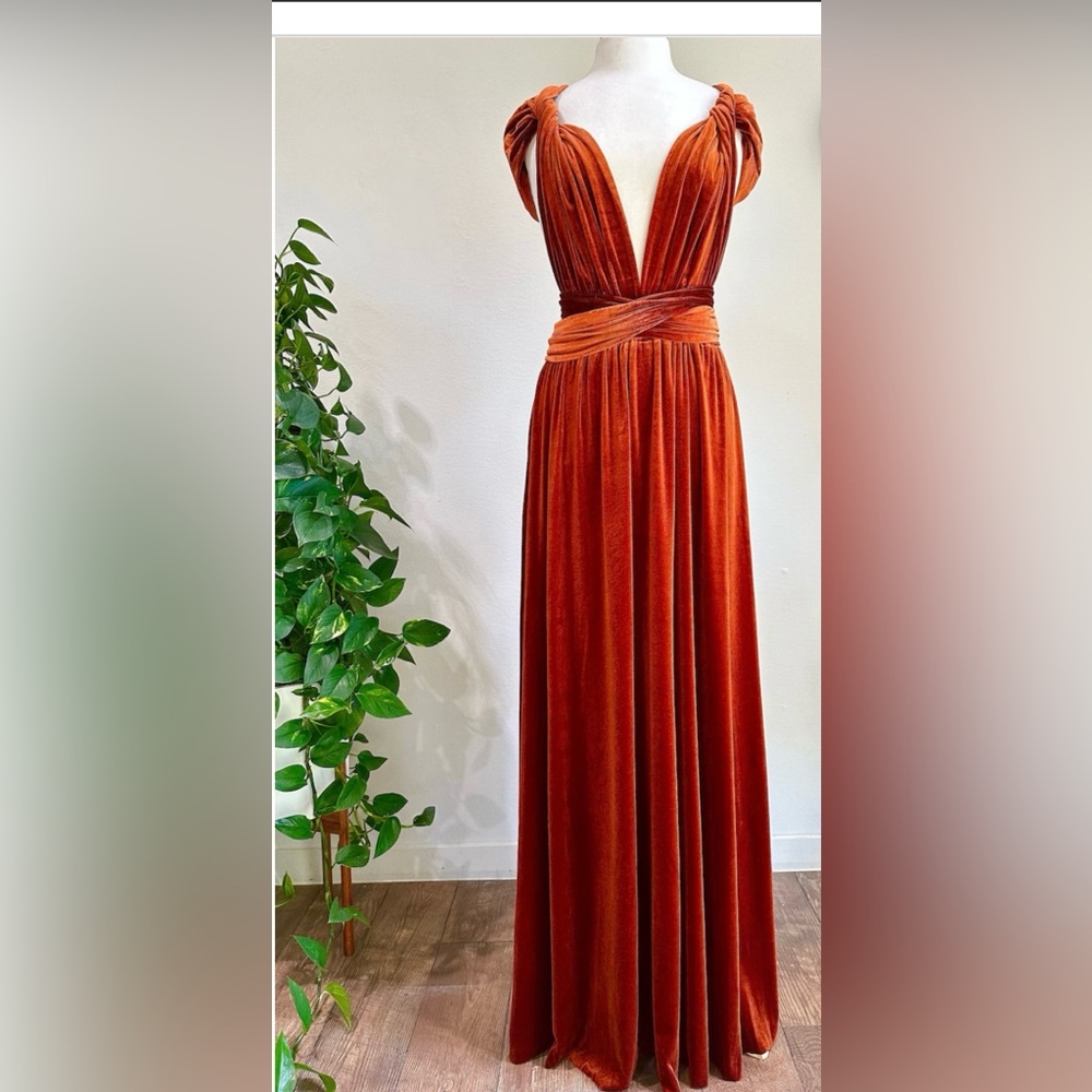 Elegant Orange Maxi Dress